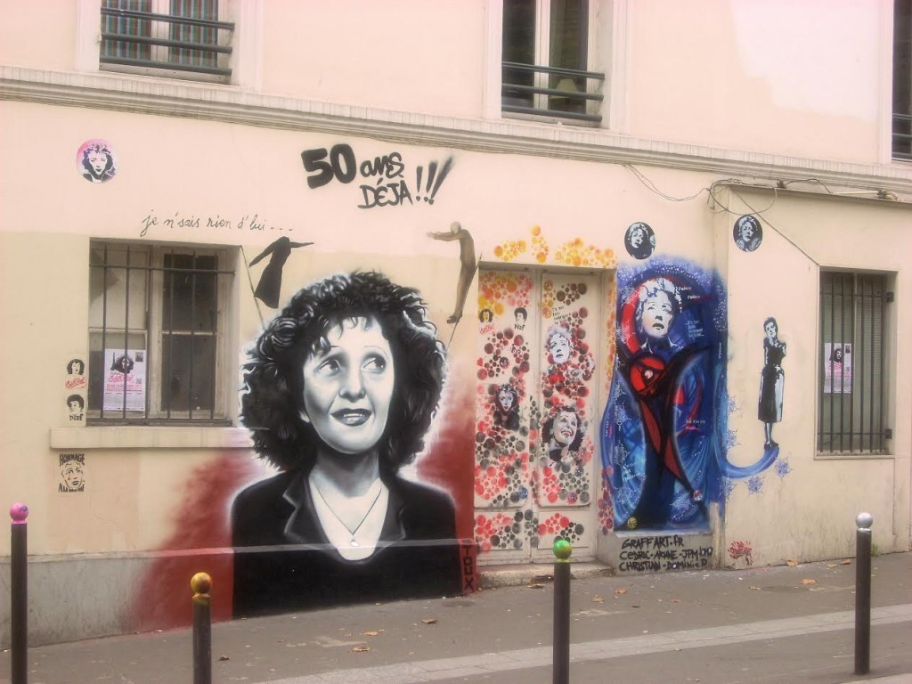 image edith piaf street art paris belleville 