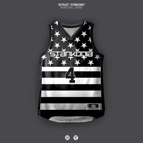 image album outkast stankonia transformé en maillot de basket