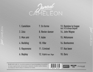 image jarod tracklist album caméléon