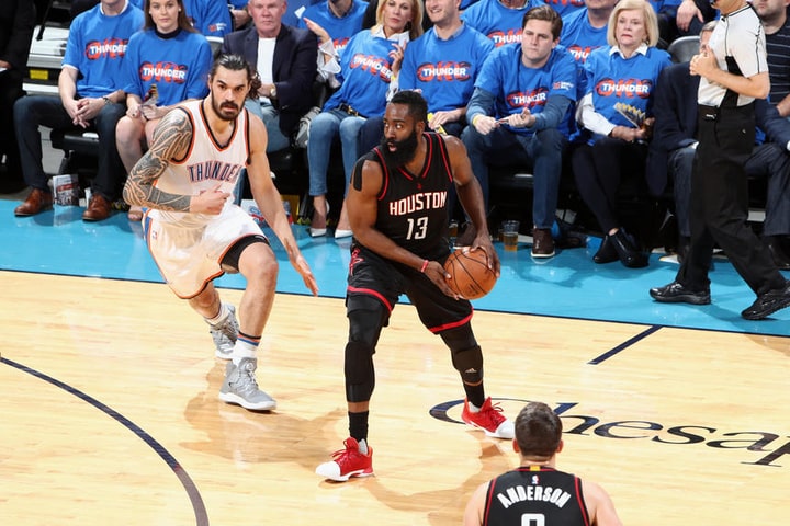 image James Harden Houston Rockets v Oklahoma City Thunde GAME 3 2017