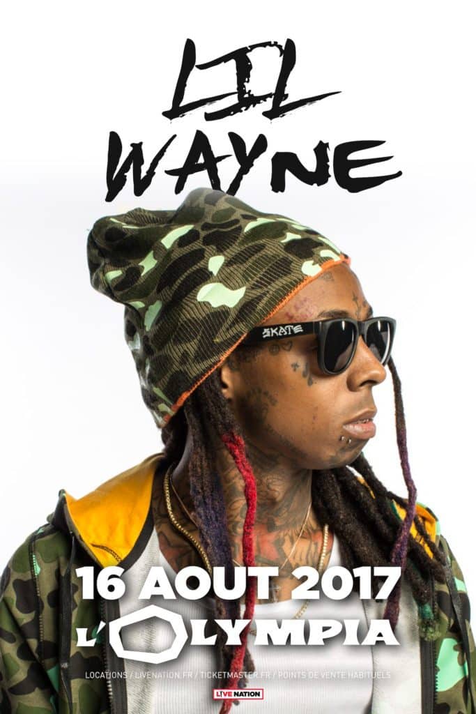 image Lil Wayne affiche Olympia 16 août 2017