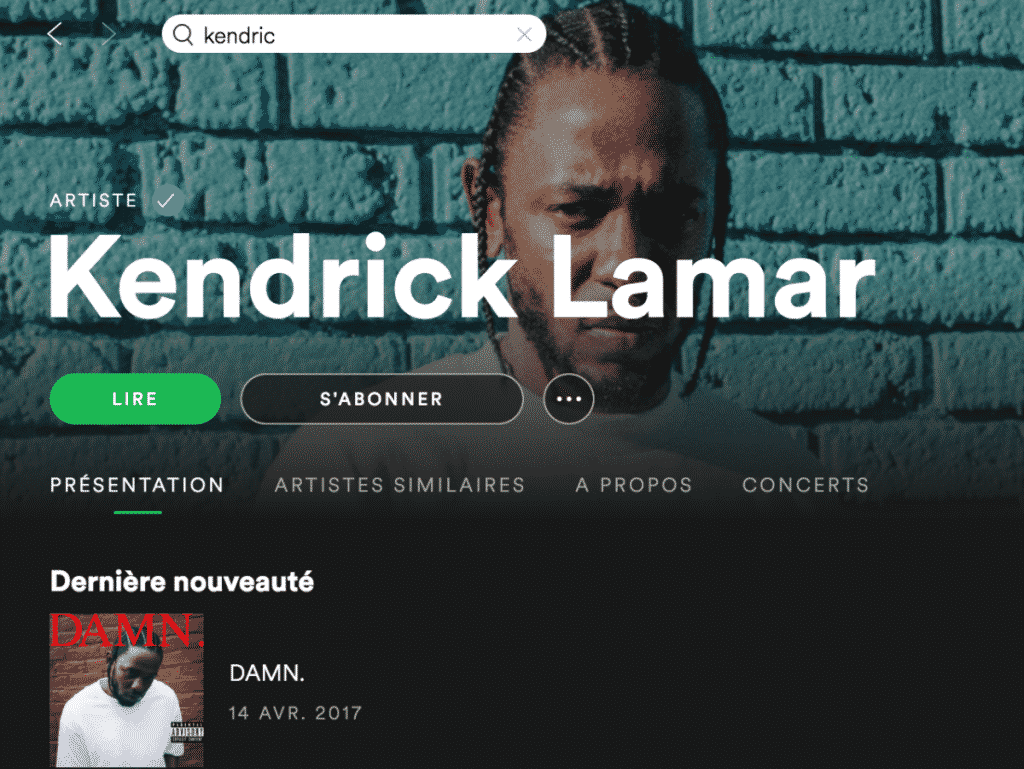 image page Spotify Kendrick Lamar rumeur album NATION