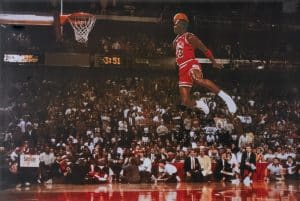 image michael jordan dunk slam dunk contest 1988 throw line