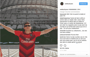 image screen Instagram VALD maillot PSG au Vélodrome