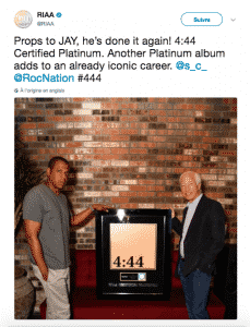 image Jay Z album 4 44 platine