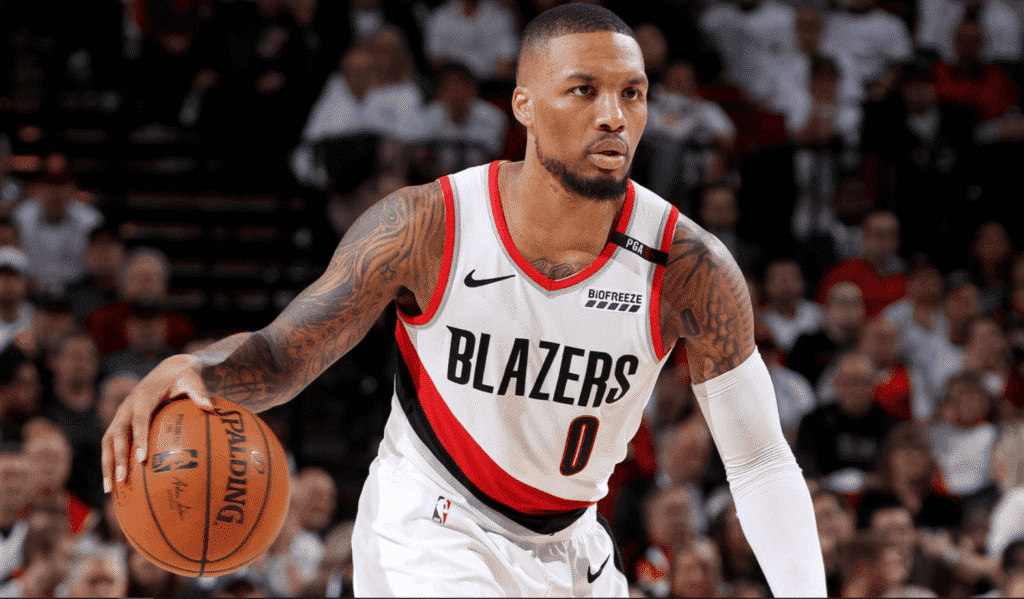 image damian lillard buzzer beater okc 2019