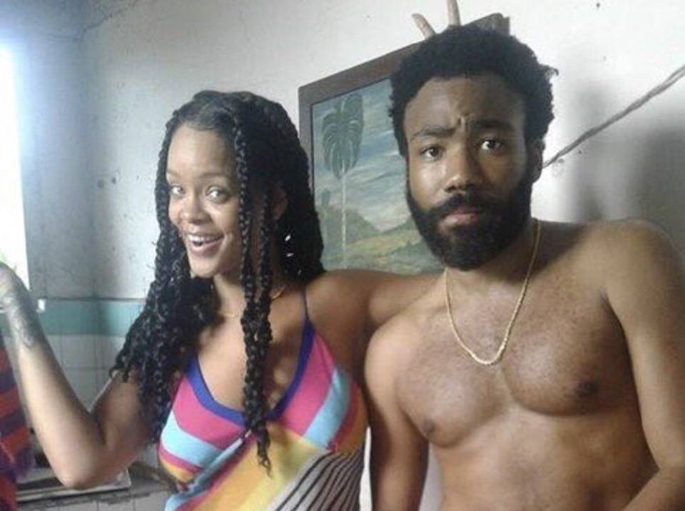 image rihanna childish gambino tournage guava island