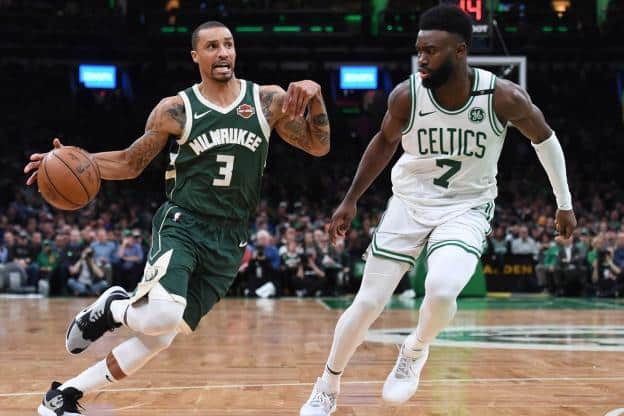 image georges hill vs jaylen brown playoffs 2019 celtics bucks