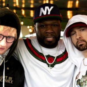 i!age Ed Sheeran Eminem & 50 Cent forment un trio d'or sur "Remember The Name"