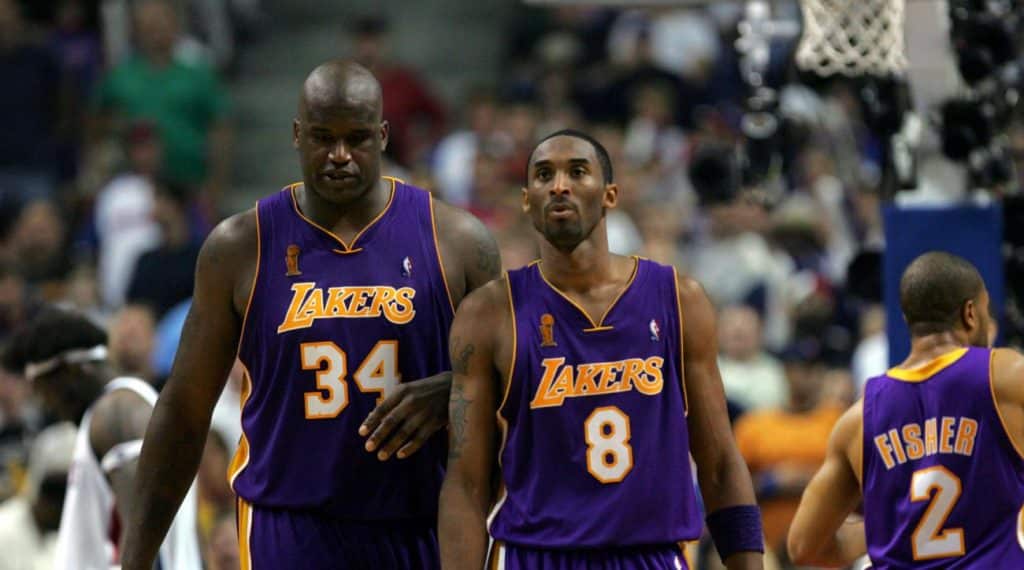 Shaq' avec Kobe à l'époque lakers