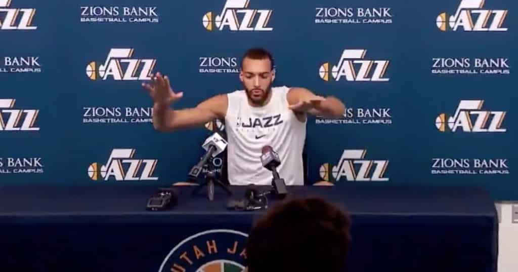 Rudy Gobert en conférence de presse