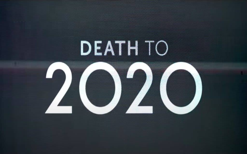 "Death to 2020" affiche du documentaire parodique par les créateurs de Black Mirror