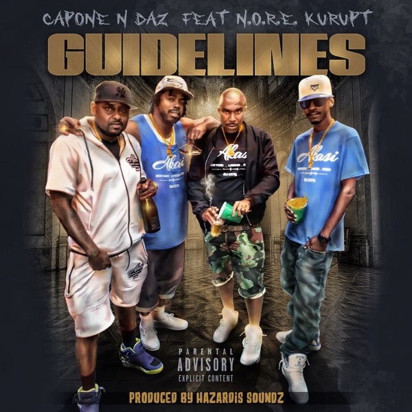 Daz Dillinger, Capone, Kurupt et N.O.R.E sur le titre Guidelines