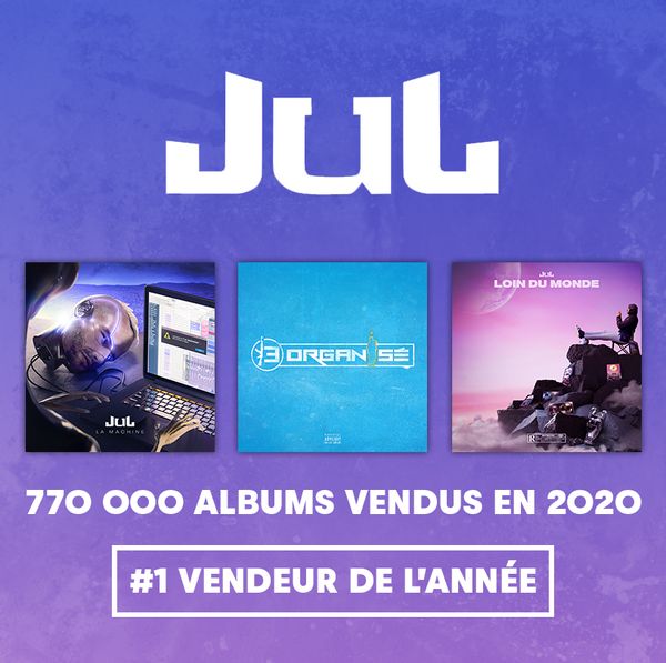 Jul : le plus gros vendeur rap français de l’année 2020 en France