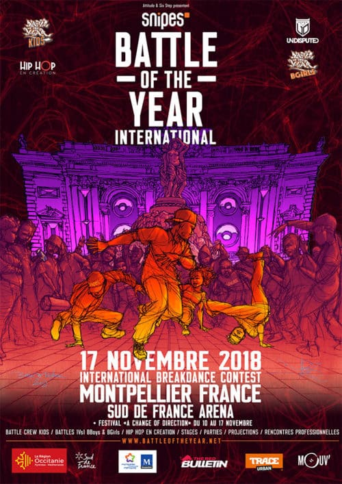 affiche battle of the year international 2018 montpellier