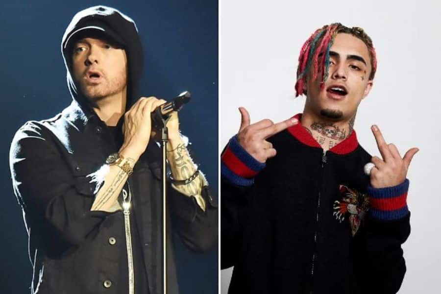 image eminem lil pump clash