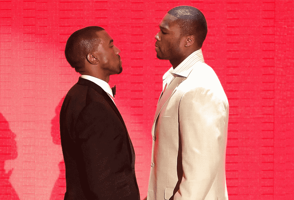 image kanye west 50 cent clash