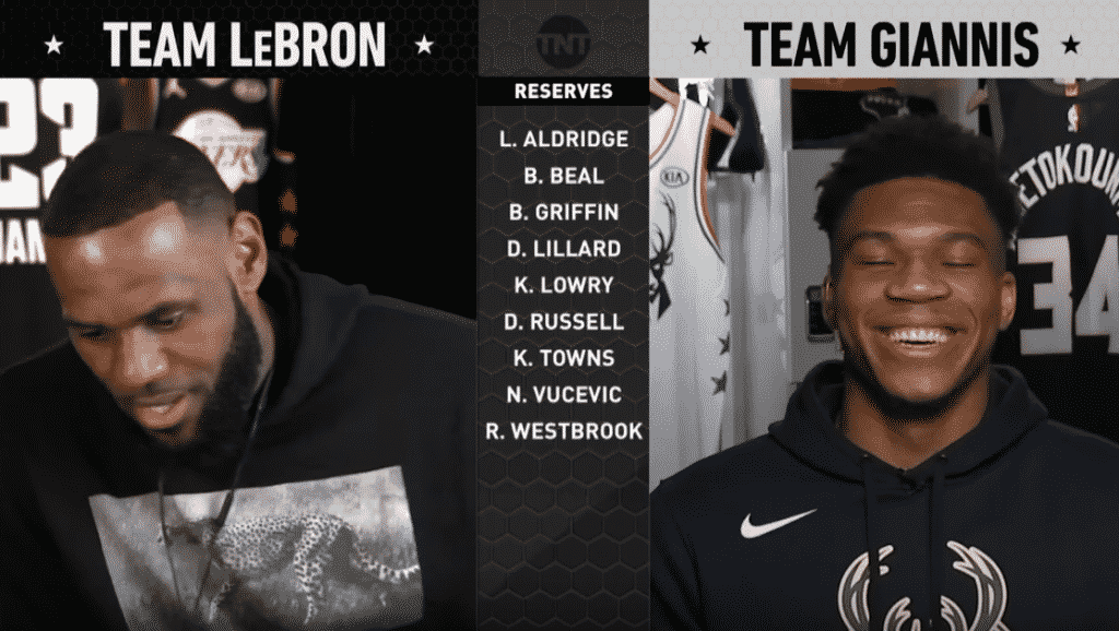 image lebron giannis all star game draft 2019